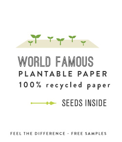 Eco Friendly business holiday cards on seeded paper